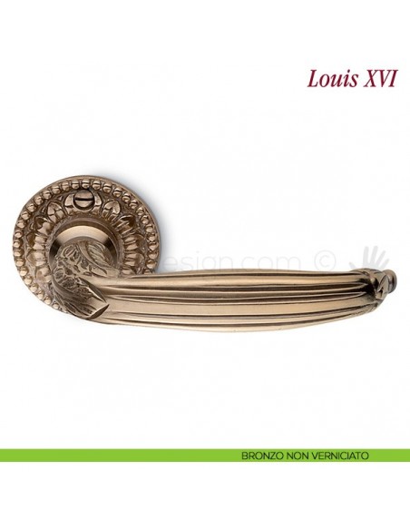 Maniglia per porta Louis XVI Antologhia con molla bronzo non verniciato