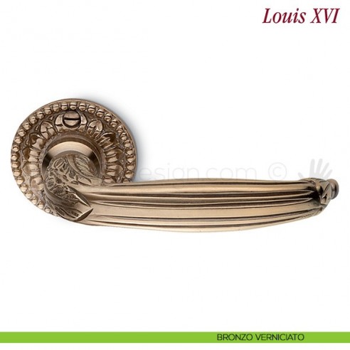 Maniglia per porta Louis XVI Antologhia con molla bronzo verniciato