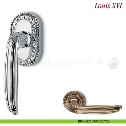 Maniglia per finestra martellina DK Louis XVI Antologhia bronzo verniciato