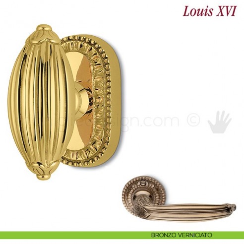 Maniglia per finestra martellina DK Louis XVI Antologhia bronzo verniciato