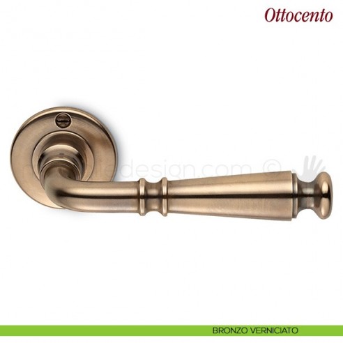 Maniglia per porta Ottocento Antologhia senza molla bronzo verniciato