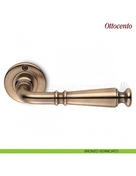 Maniglia per porta Ottocento Antologhia con molla bronzo verniciato