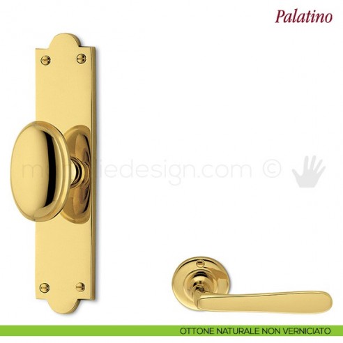 Maniglia per finestra cremonese Palatino Antologhia ottone naturale non verniciato