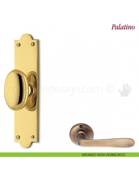 Maniglia per finestra cremonese Palatino Antologhia bronzo non verniciato