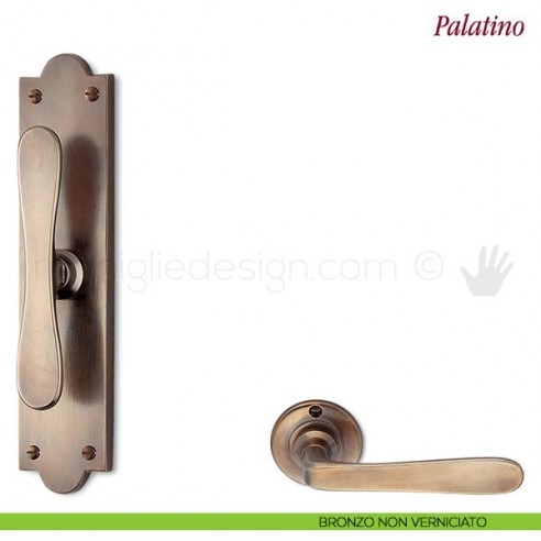 Maniglia per finestra cremonese Palatino Antologhia bronzo non verniciato