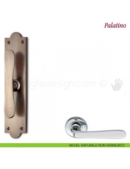 Maniglia per finestra cremonese Palatino Antologhia nichel naturale non verniciato