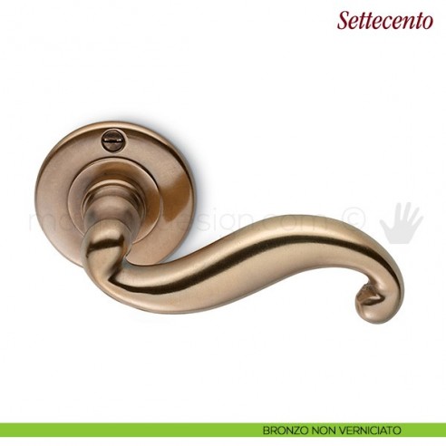 Maniglia per porta Settecento Antologhia senza molla bronzo non verniciato