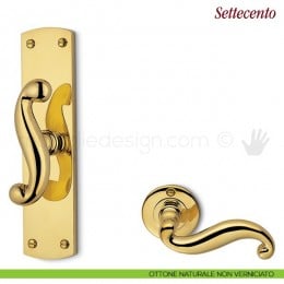 Maniglia per finestra cremonese Settecento Antologhia con placca bassa 2