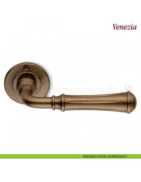 Maniglia per porta Venezia Antologhia senza molla bronzo non verniciato
