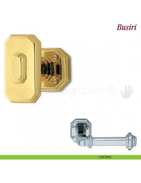 Pomello per porta Busiri girevole Antologhia con molla cromo