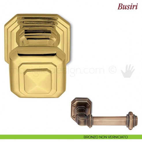 Pomello per porta Busiri fisso Antologhia bronzo non verniciato