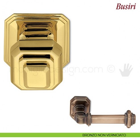 Pomello per porta Busiri fisso Antologhia bronzo non verniciato