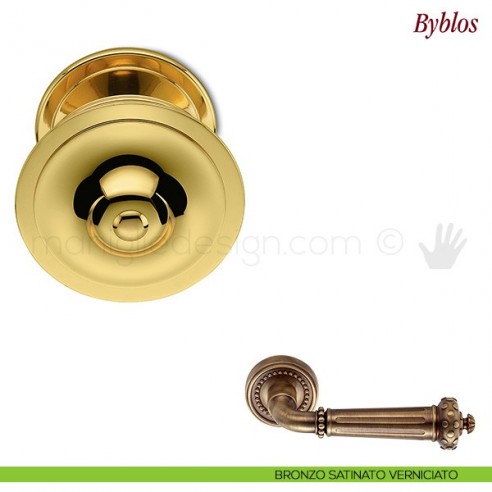 Pomello per porta Byblos fisso Antologhia bronzo satinato verniciato