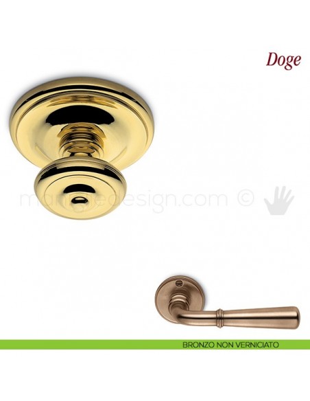 Pomello per porta Doge fisso Antologhia bronzo non verniciato