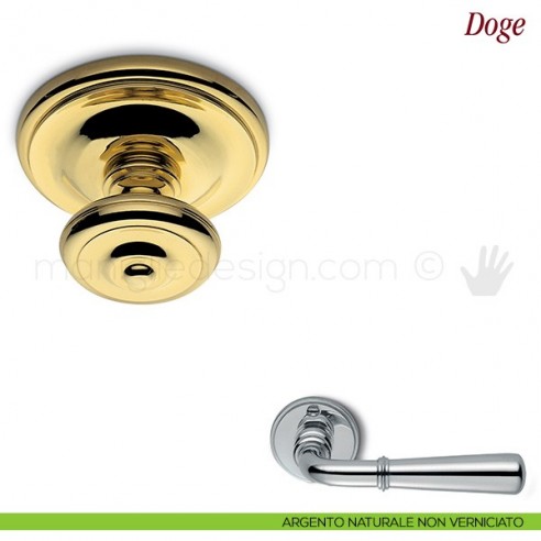 Pomello per porta Doge fisso Antologhia argento naturale non verniciato