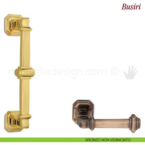 Maniglione per porta Busiri Antologhia bronzo non verniciato