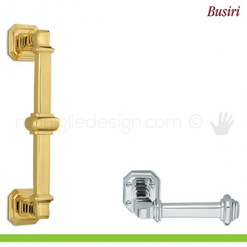 Maniglione per porta Busiri Antologhia argento naturale non verniciato