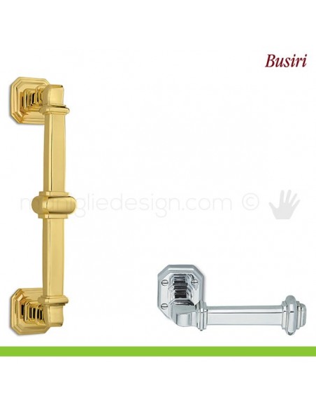 Maniglione per porta Busiri Antologhia argento naturale non verniciato