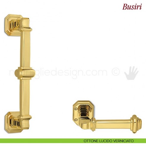 Maniglione per porta Busiri Antologhia ottone lucido verniciato