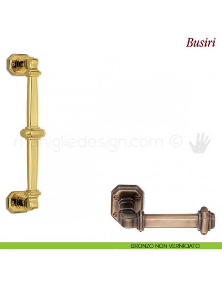Maniglione per porta Busiri Antologhia bronzo non verniciato