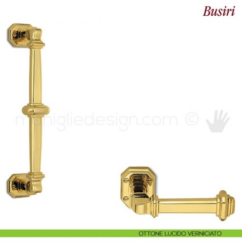 Maniglione per porta Busiri Antologhia ottone lucido verniciato