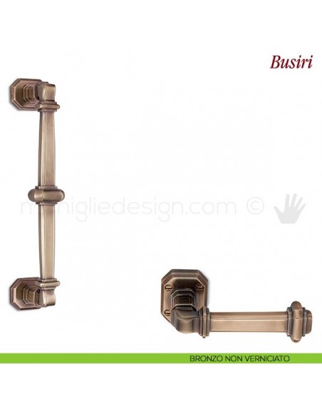 Maniglione per porta Busiri Antologhia bronzo non verniciato