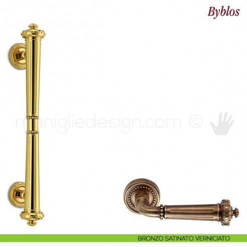 Maniglione per porta Byblos Antologhia bronzo satinato verniciato