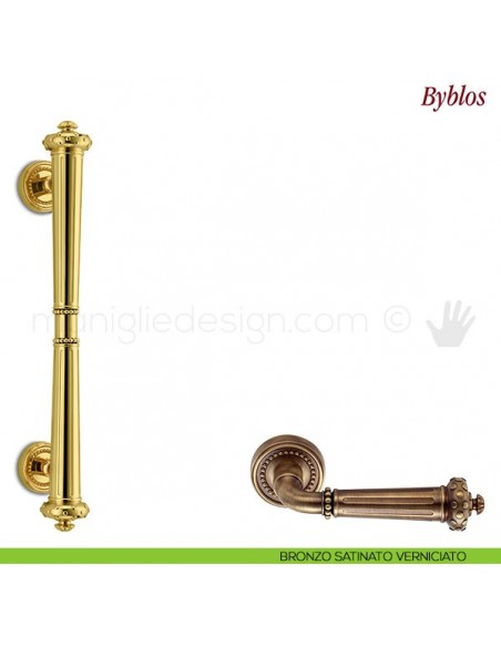 Maniglione per porta Byblos Antologhia bronzo satinato verniciato