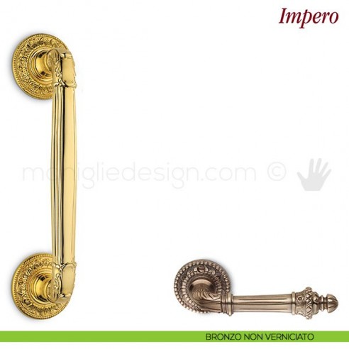 Maniglione per porta Impero Antologhia bronzo non verniciato