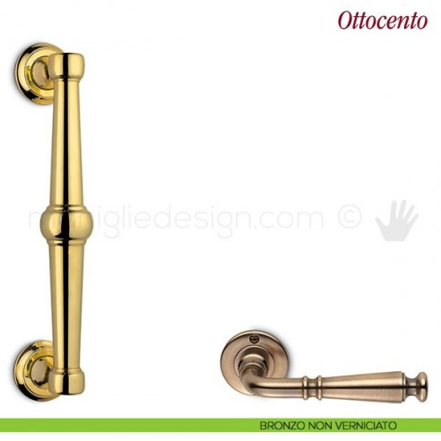 Maniglione per porta Ottocento Antologhia bronzo non verniciato