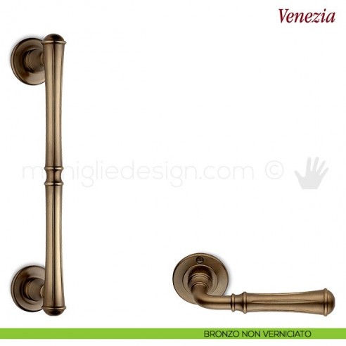 Maniglione per porta Venezia Antologhia bronzo non verniciato