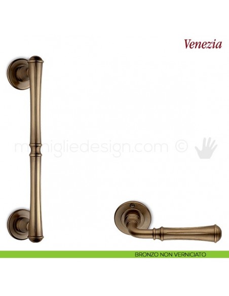 Maniglione per porta Venezia Antologhia bronzo non verniciato