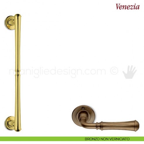 Maniglione per porta Venezia Antologhia bronzo non verniciato