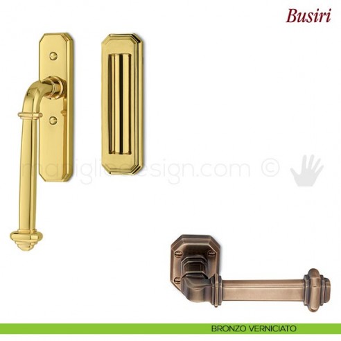 Maniglione per alzante scorrevole Busiri Antologhia bronzo non verniciato