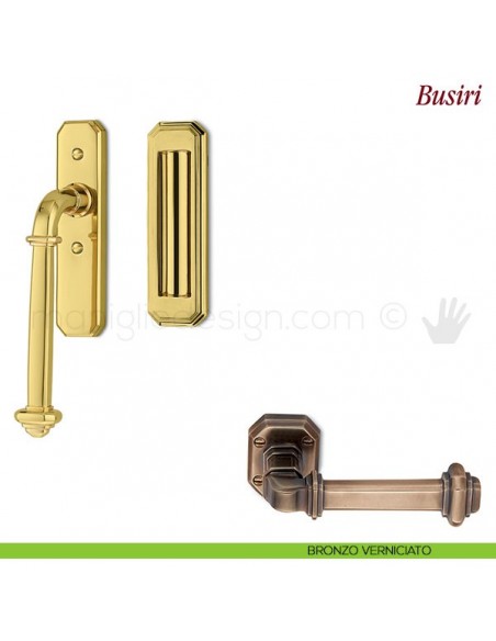 Maniglione per alzante scorrevole Busiri Antologhia bronzo non verniciato