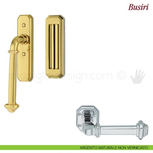 Maniglione per alzante scorrevole Busiri Antologhia argento naturale non verniciato