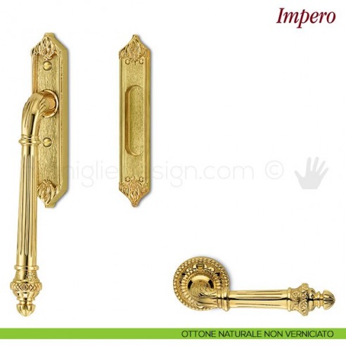 Maniglione per alzante scorrevole Impero Antologhia ottone naturale non verniciato