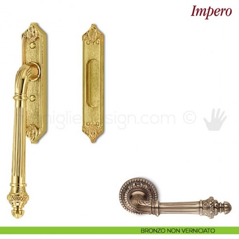 Maniglione per alzante scorrevole Impero Antologhia bronzo non verniciato