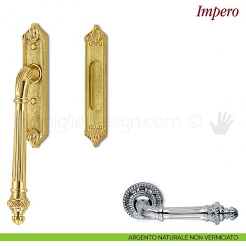Maniglione per alzante scorrevole Impero Antologhia argento naturale non verniciato