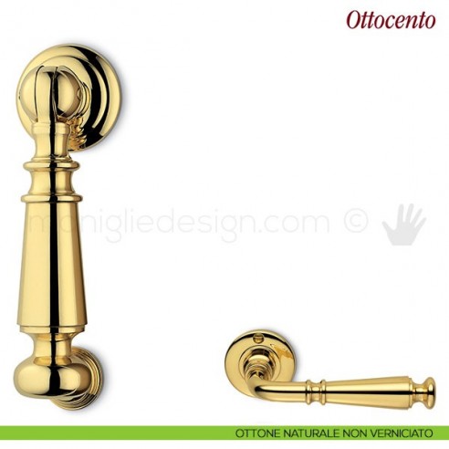 Battente per porta Ottocento Antologhia ottone naturale non verniciato