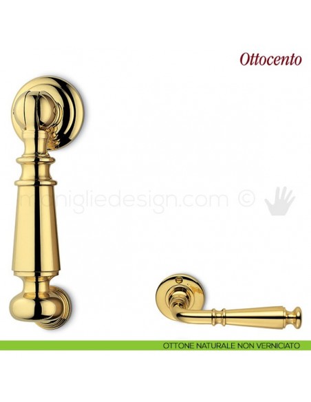 Battente per porta Ottocento Antologhia ottone naturale non verniciato