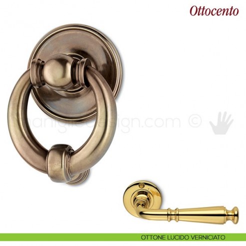 Battente per porta Ottocento Antologhia ottone lucido verniciato