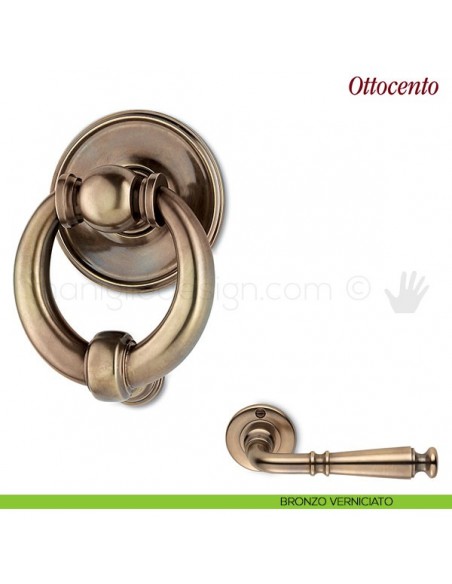 Battente per porta Ottocento Antologhia bronzo verniciato