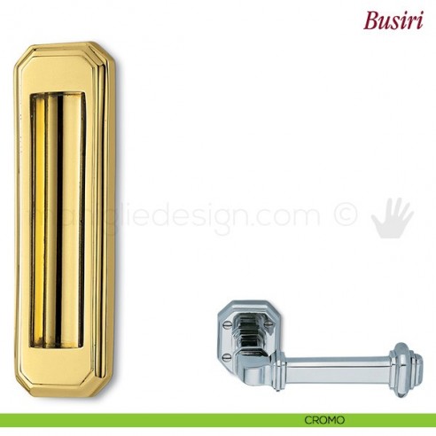 Maniglia per porta scorrevole Busiri Antologhia senza foro chiave cromo