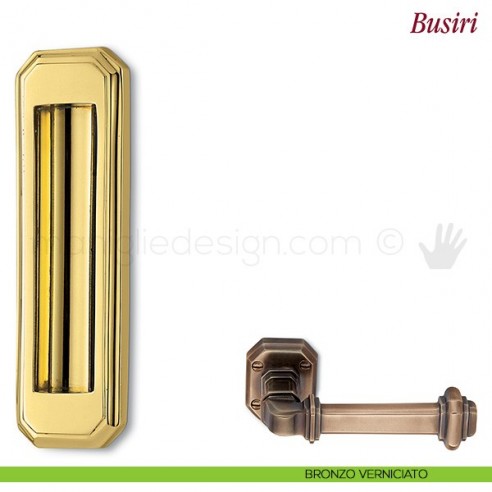 Maniglia per porta scorrevole Busiri Antologhia senza foro chiave bronzo verniciato