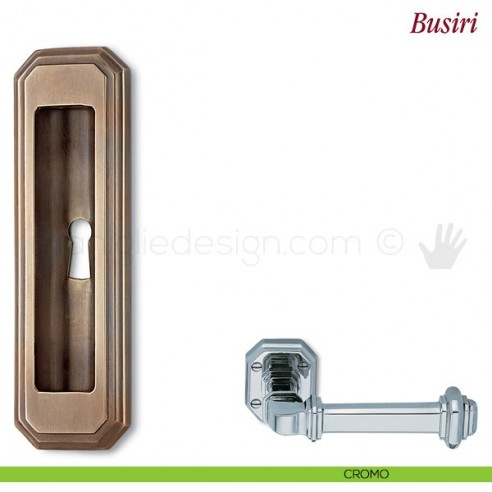 Maniglia per porta scorrevole Busiri Antologhia con foro chiave cromo