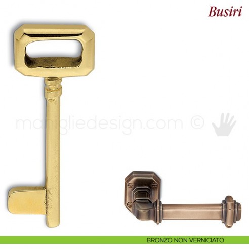 Chiave per porta interna Busiri Antologhia bronzo non verniciato