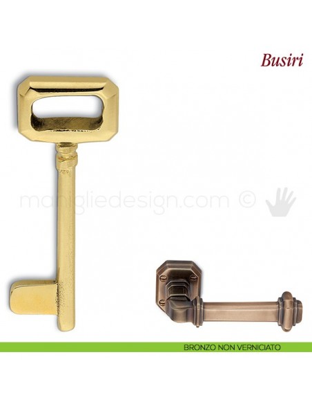 Chiave per porta interna Busiri Antologhia bronzo non verniciato