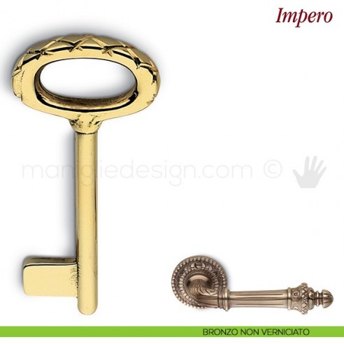 Chiave per porta interna Impero Antologhia bronzo non verniciato