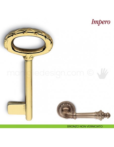 Chiave per porta interna Impero Antologhia bronzo non verniciato